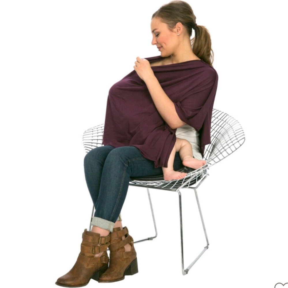 COPY - Bamboobies chic nursing shall blackberry